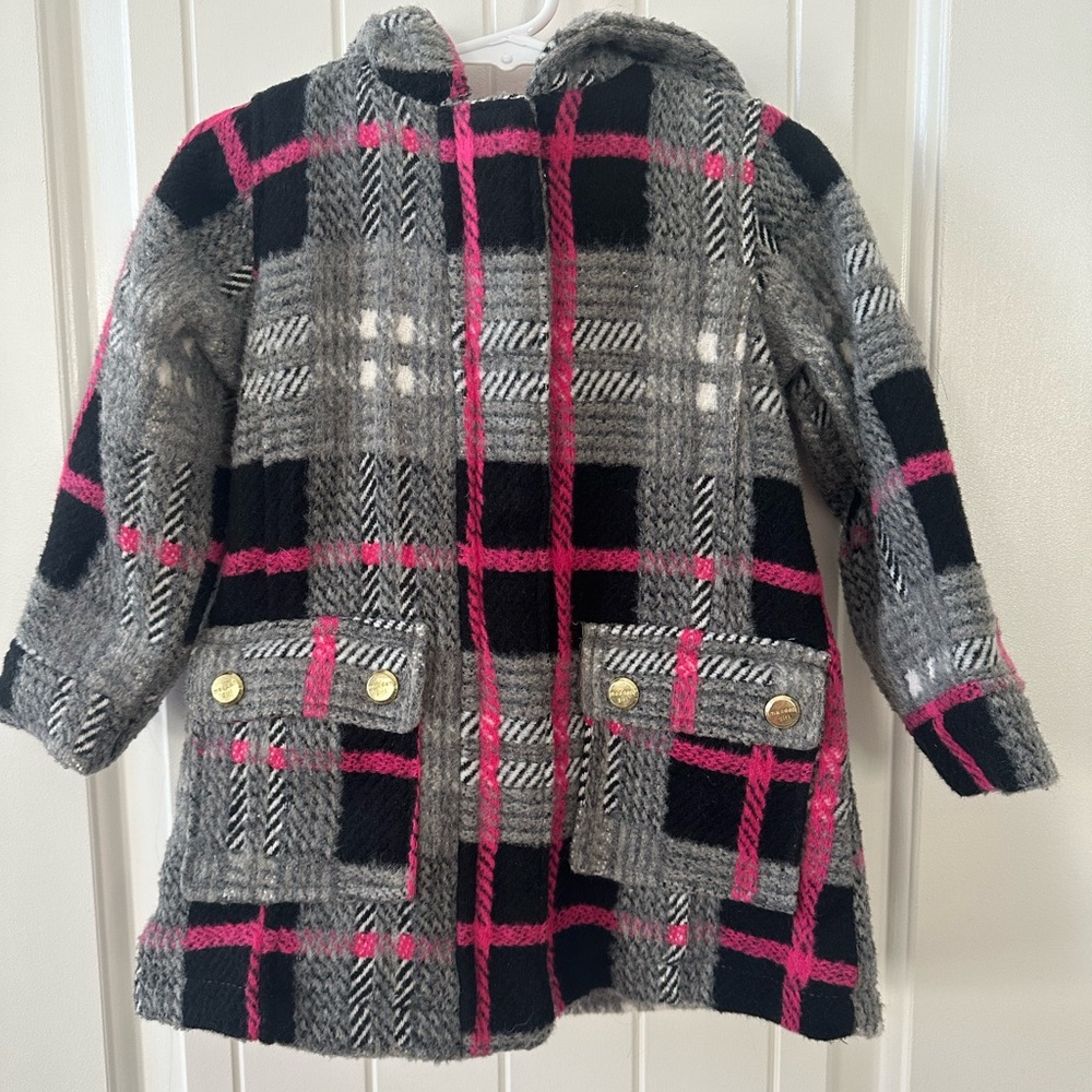 Girls 3T Steve Madden Plaid Pea Coat